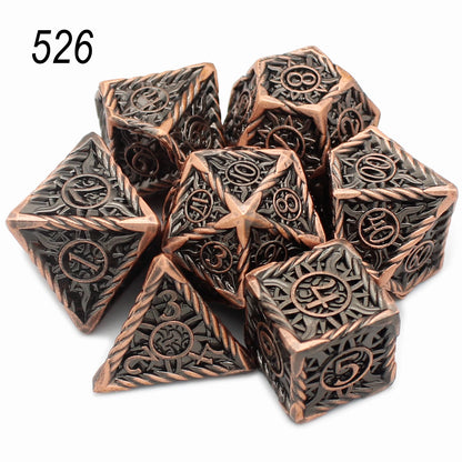 Astral Sigil Metal Dice — 7-Piece RPG Set