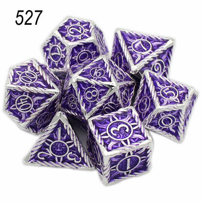 Astral Sigil Metal Dice — 7-Piece RPG Set