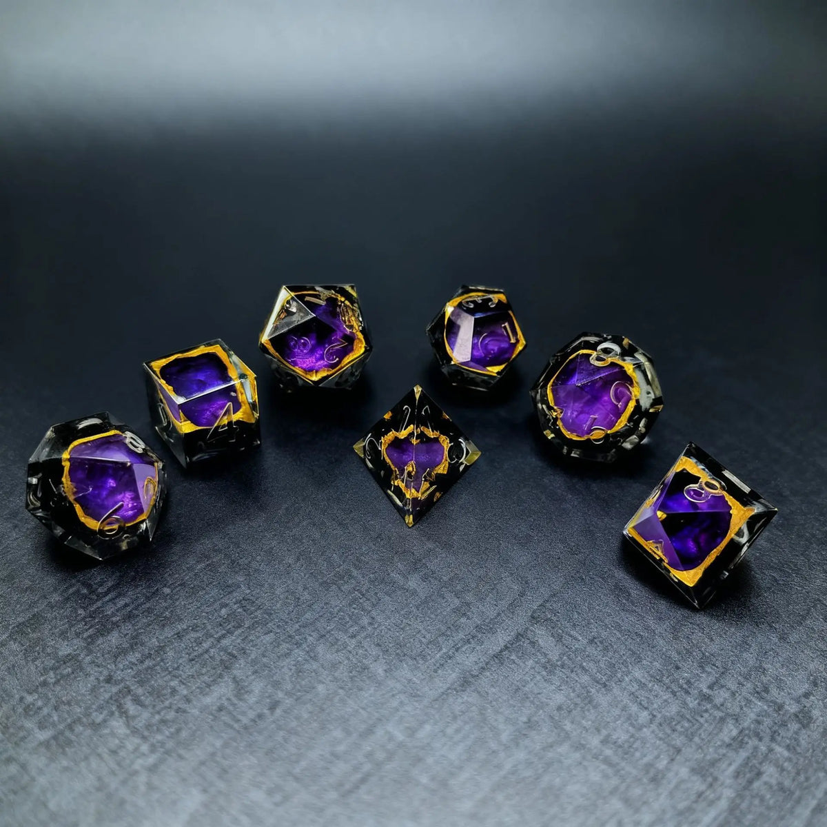 Nebula & Planet Resin Dice — 7-Piece RPG Sets