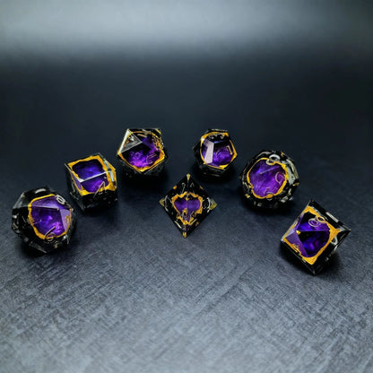 Nebula & Planet Resin Dice — 7-Piece RPG Sets