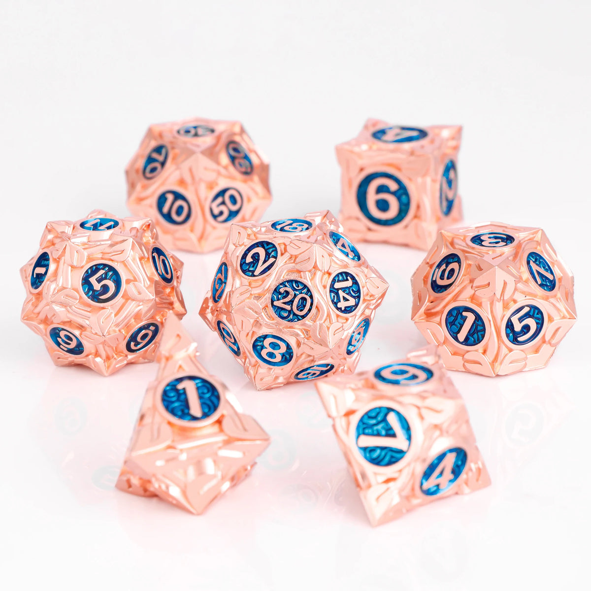 Runeforge Metal Dice — 7-Piece Fantasy RPG Sets