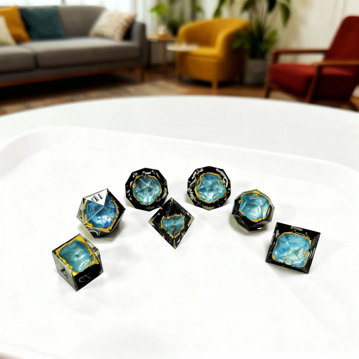 Nebula & Planet Resin Dice — 7-Piece RPG Sets