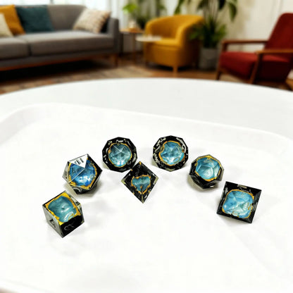 Nebula & Planet Resin Dice — 7-Piece RPG Sets