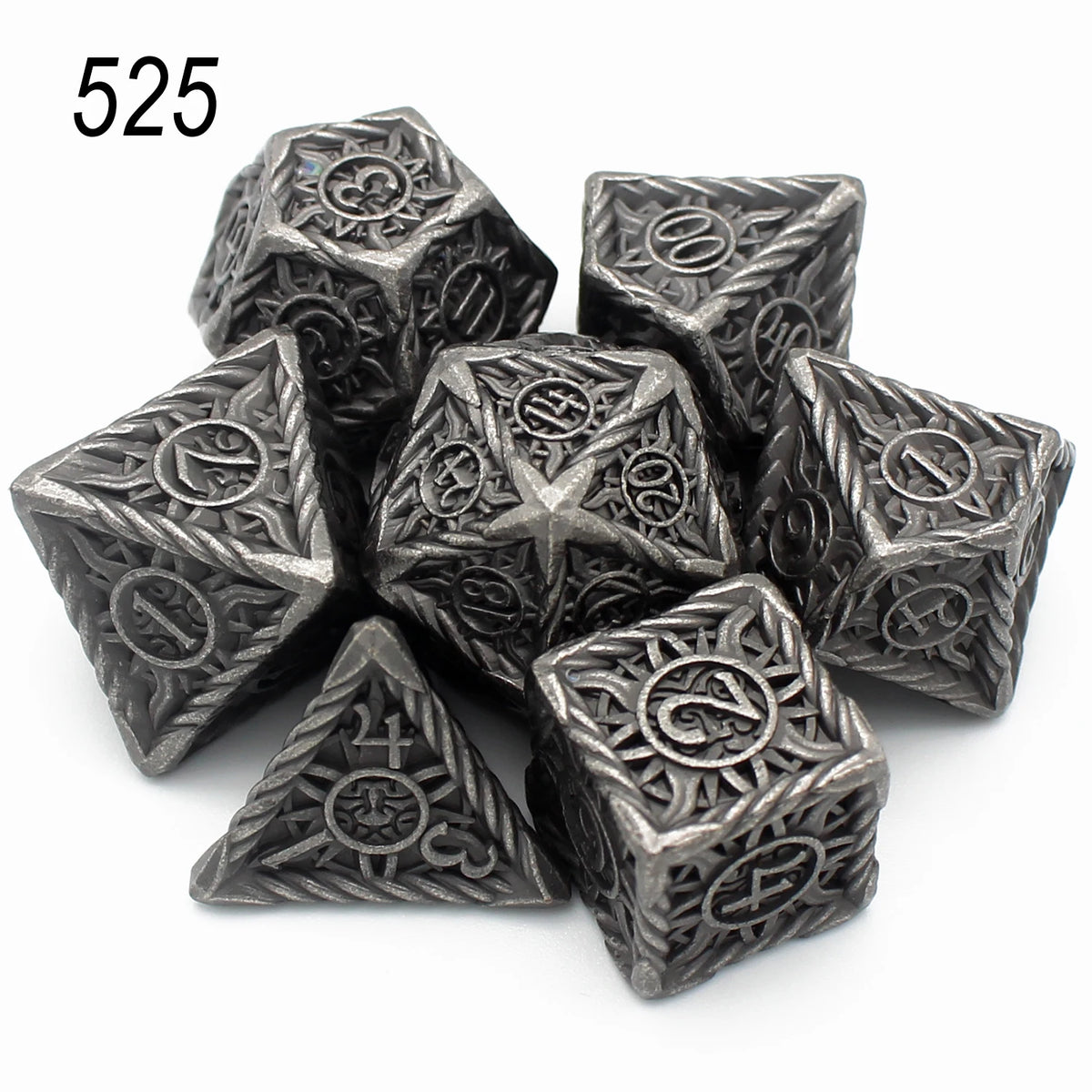 Astral Sigil Metal Dice — 7-Piece RPG Set