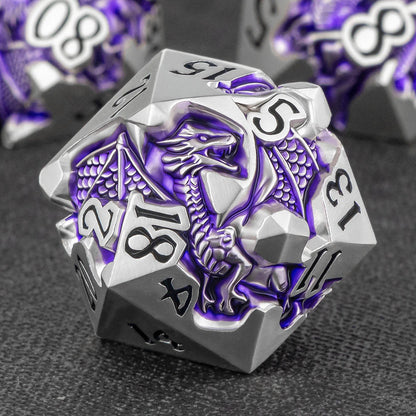 Dragonbound Metal Dice — 7-Piece RPG Set
