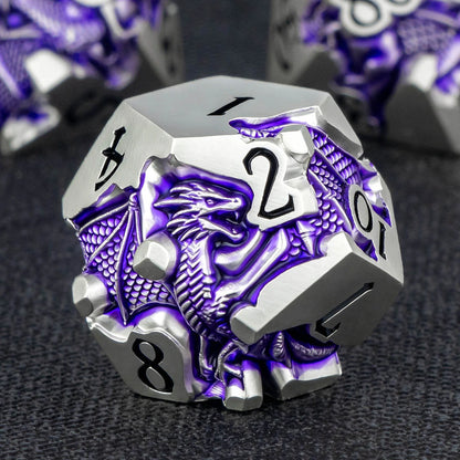 Dragonbound Metal Dice — 7-Piece RPG Set