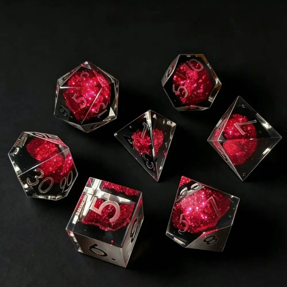 Nebula & Planet Resin Dice — 7-Piece RPG Sets