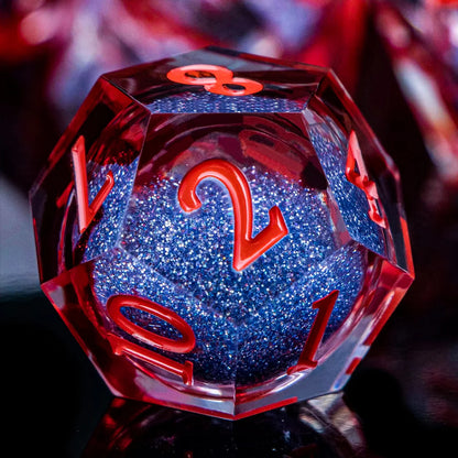Enchanted Liquid Core Dice — 7-Piece Resin RPG Set