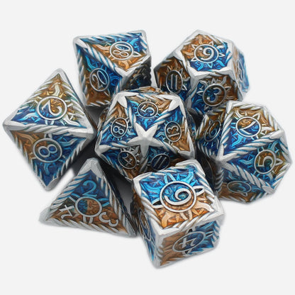 Astral Sigil Metal Dice — 7-Piece RPG Set