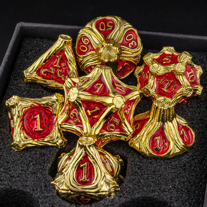 Arcane & Clockwork Metal Dice Sets — 7-Piece D&D RPG Dice
