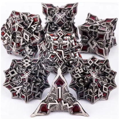 Runeforge Metal Dice — 7-Piece Fantasy RPG Sets