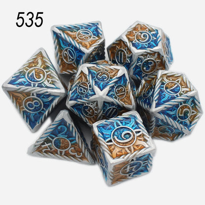 Astral Sigil Metal Dice — 7-Piece RPG Set