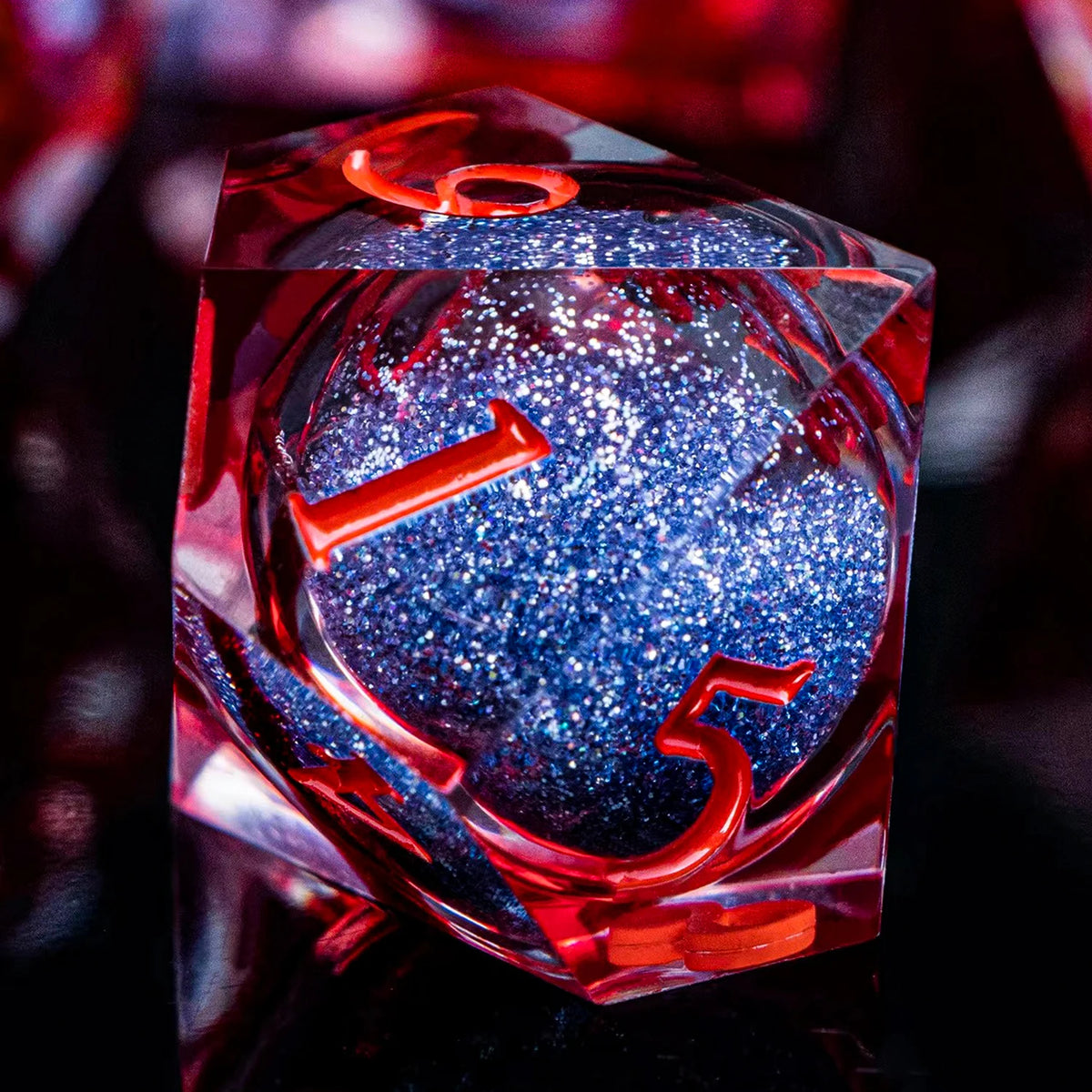 Enchanted Liquid Core Dice — 7-Piece Resin RPG Set
