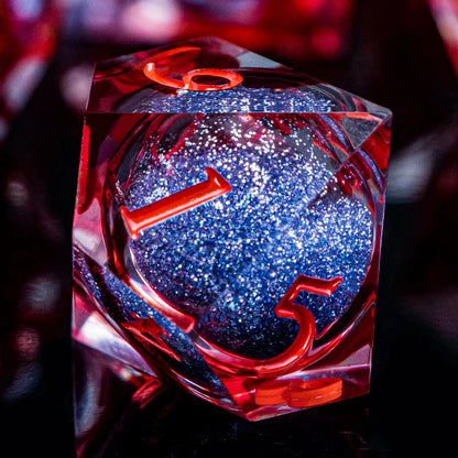 Enchanted Liquid Core Dice — 7-Piece Resin RPG Set