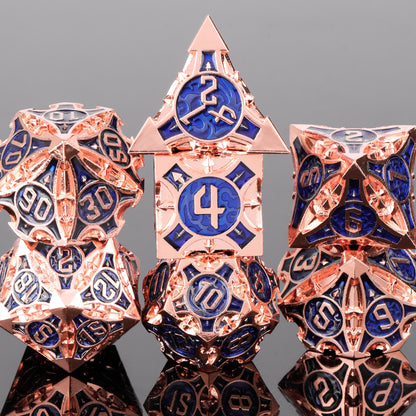 Runeforge Metal Dice — 7-Piece Fantasy RPG Sets