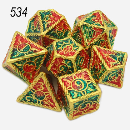 Astral Sigil Metal Dice — 7-Piece RPG Set