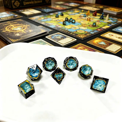 Nebula & Planet Resin Dice — 7-Piece RPG Sets