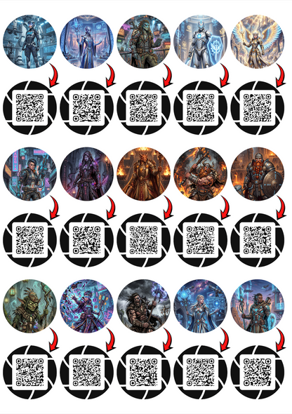 Character Sheet Round Tokens – 40 mm Crafting Guide
