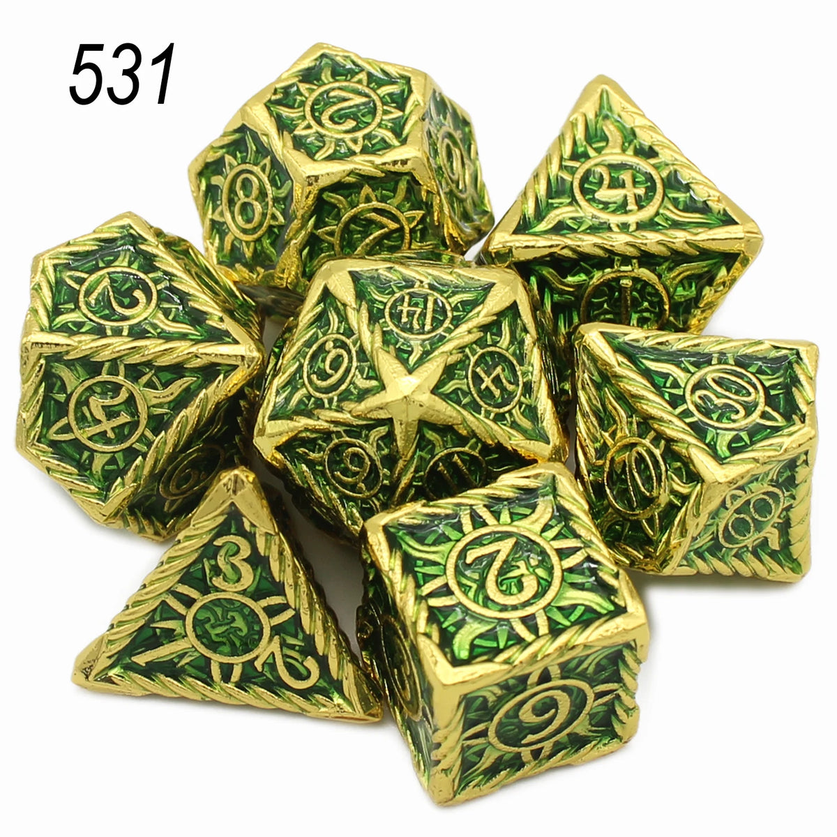 Astral Sigil Metal Dice — 7-Piece RPG Set