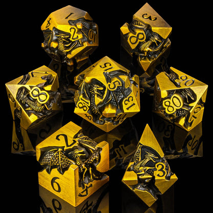 Dragonbound Metal Dice — 7-Piece RPG Set