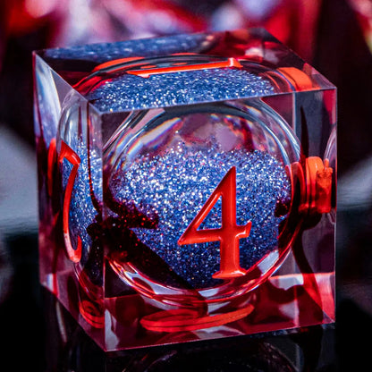 Enchanted Liquid Core Dice — 7-Piece Resin RPG Set