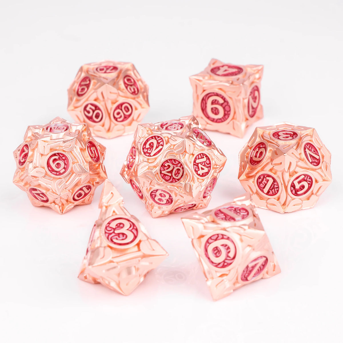 Runeforge Metal Dice — 7-Piece Fantasy RPG Sets