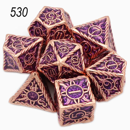 Astral Sigil Metal Dice — 7-Piece RPG Set