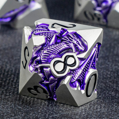 Dragonbound Metal Dice — 7-Piece RPG Set