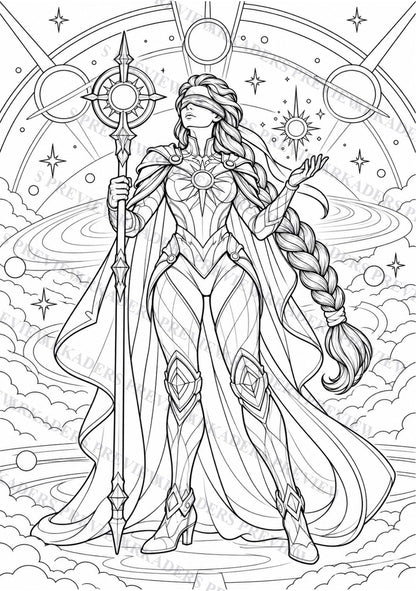 Aevora Coloring Character Sheet 8