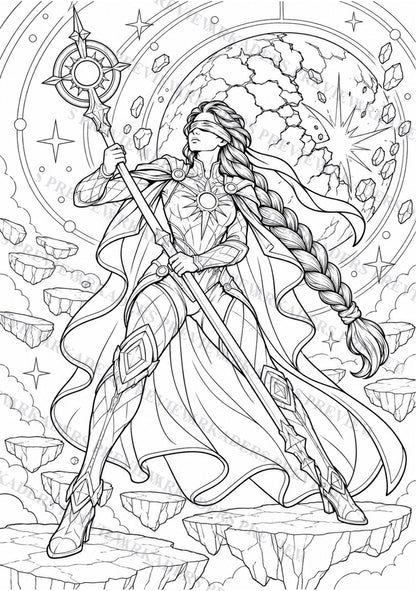 Aevora Coloring Character Sheet 10