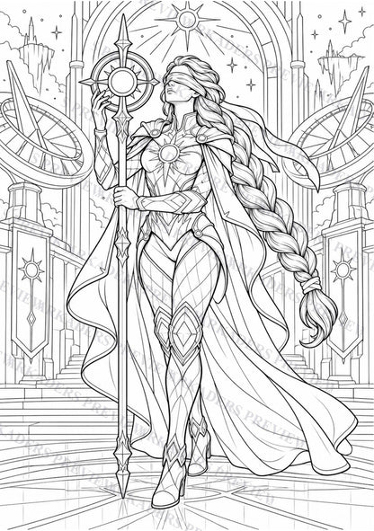 Aevora Coloring Character Sheet 12