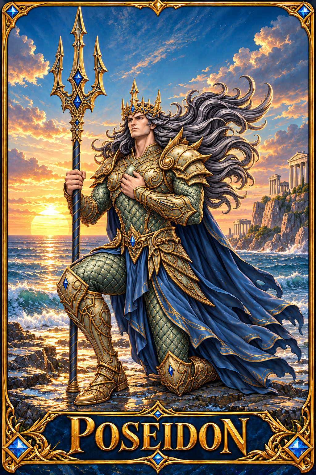 Included Token - Card artwork — POSEIDON-03 — detail preview; printed as a mini foldable token in the PDF