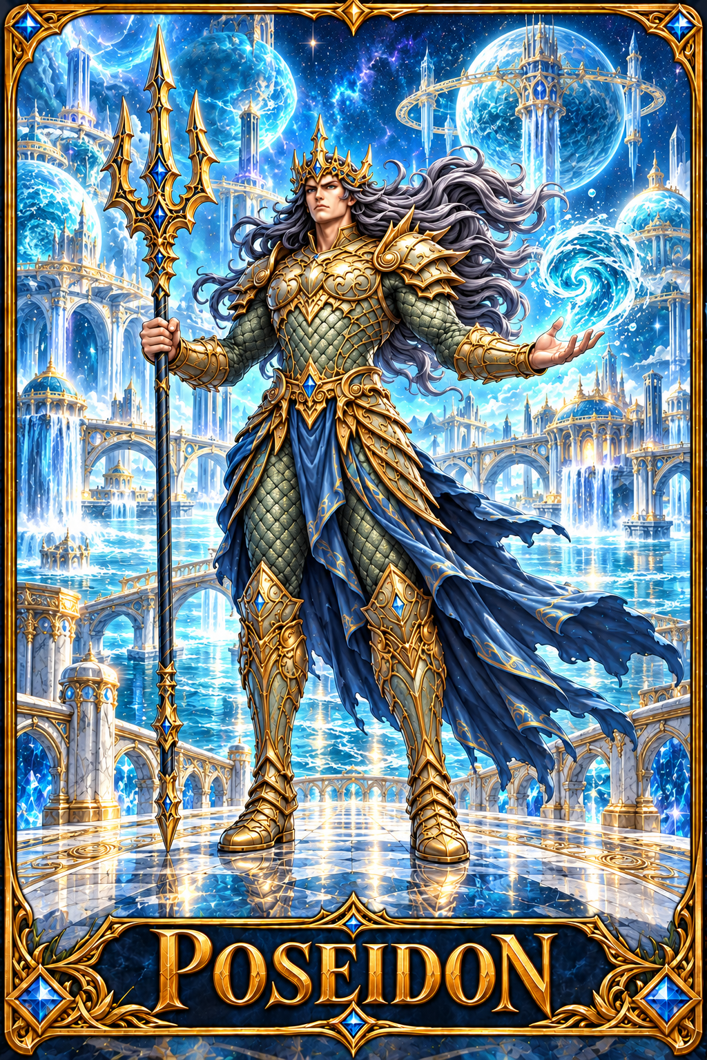Included Token - Card artwork — POSEIDON-04 — detail preview; printed as a mini foldable token in the PDF