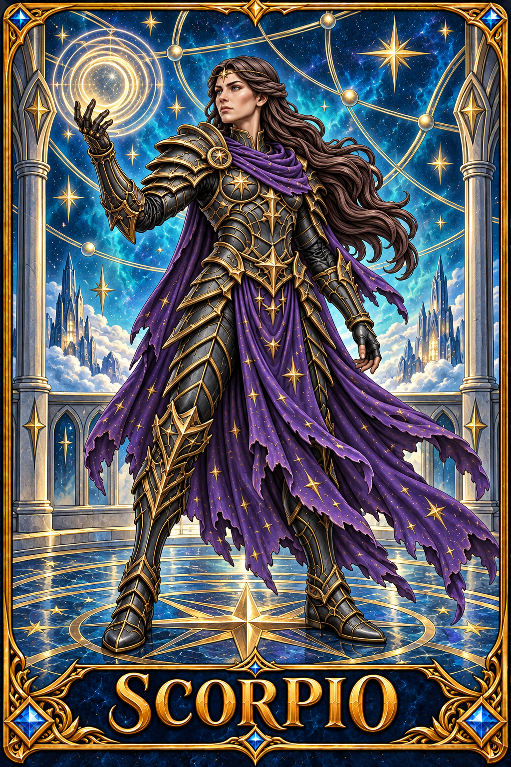 Included Token - Card artwork — SCORPIO-01 — detail preview; printed as a mini foldable token in the PDF