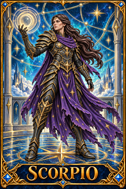 Included Token - Card artwork — SCORPIO-01 — detail preview; printed as a mini foldable token in the PDF