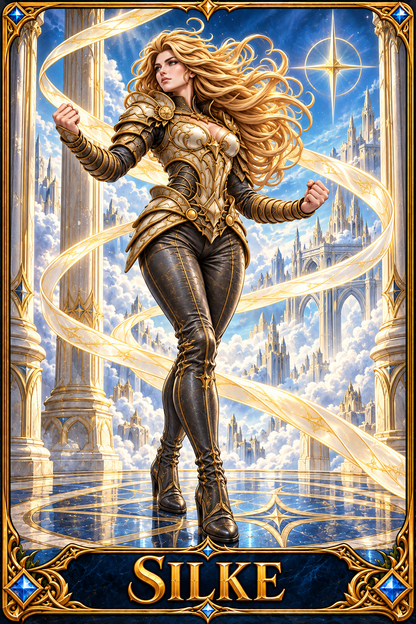 Included Token - Card artwork — SILKE-01 — detail preview; printed as a mini foldable token in the PDF
