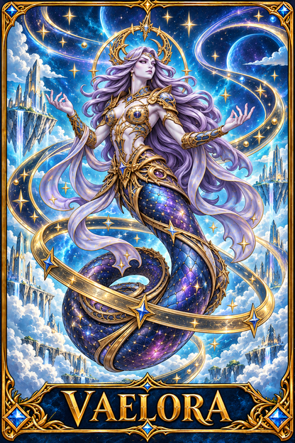 Included Token - Card artwork — VAELORA-01 — detail preview; printed as a mini foldable token in the PDF