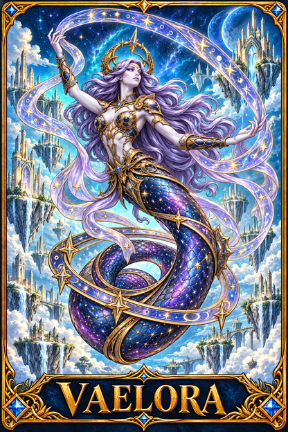Included Token - Card artwork — VAELORA-02 — detail preview; printed as a mini foldable token in the PDF