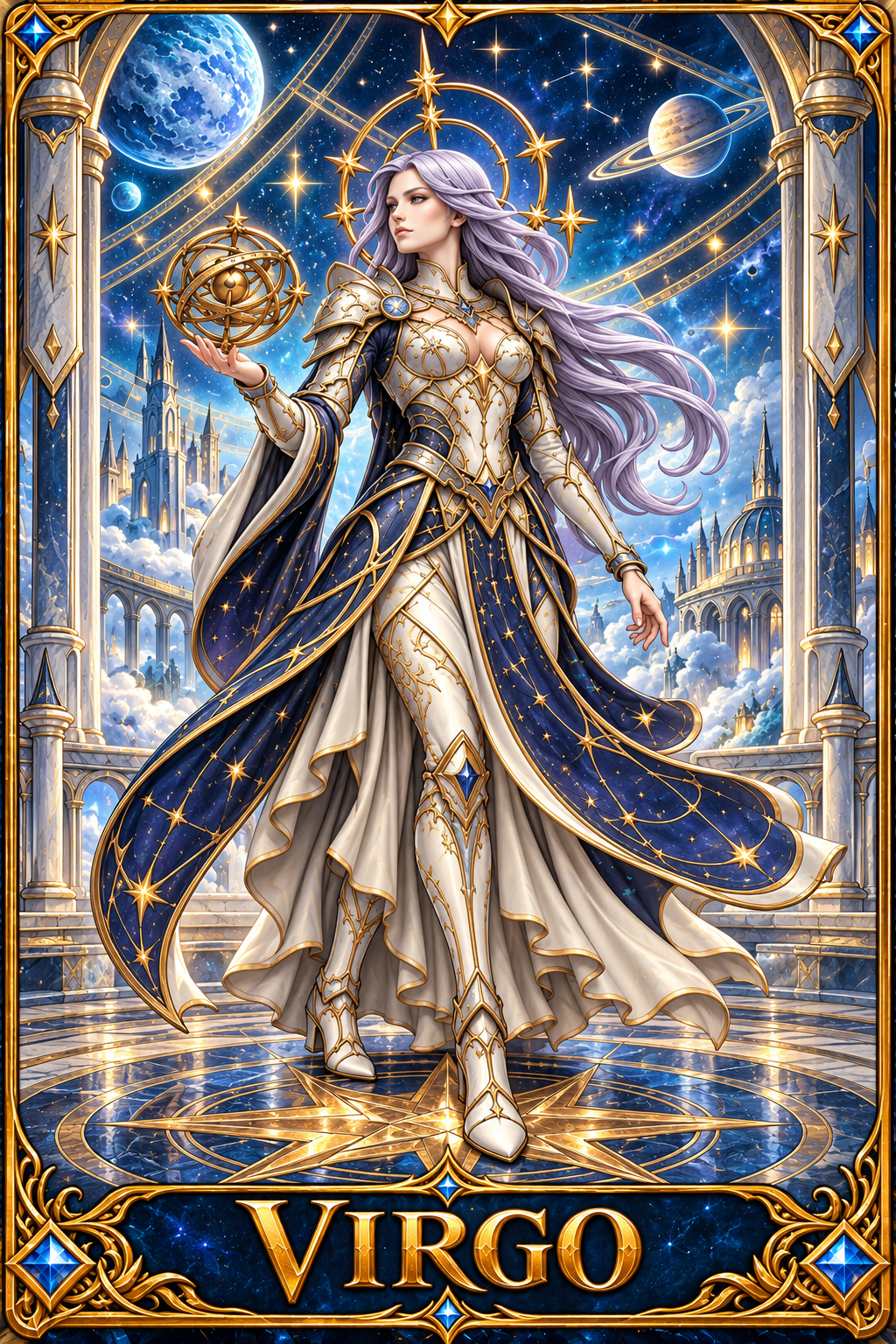 Included Token - Card artwork — VIRGO-01 — detail preview; printed as a mini foldable token in the PDF