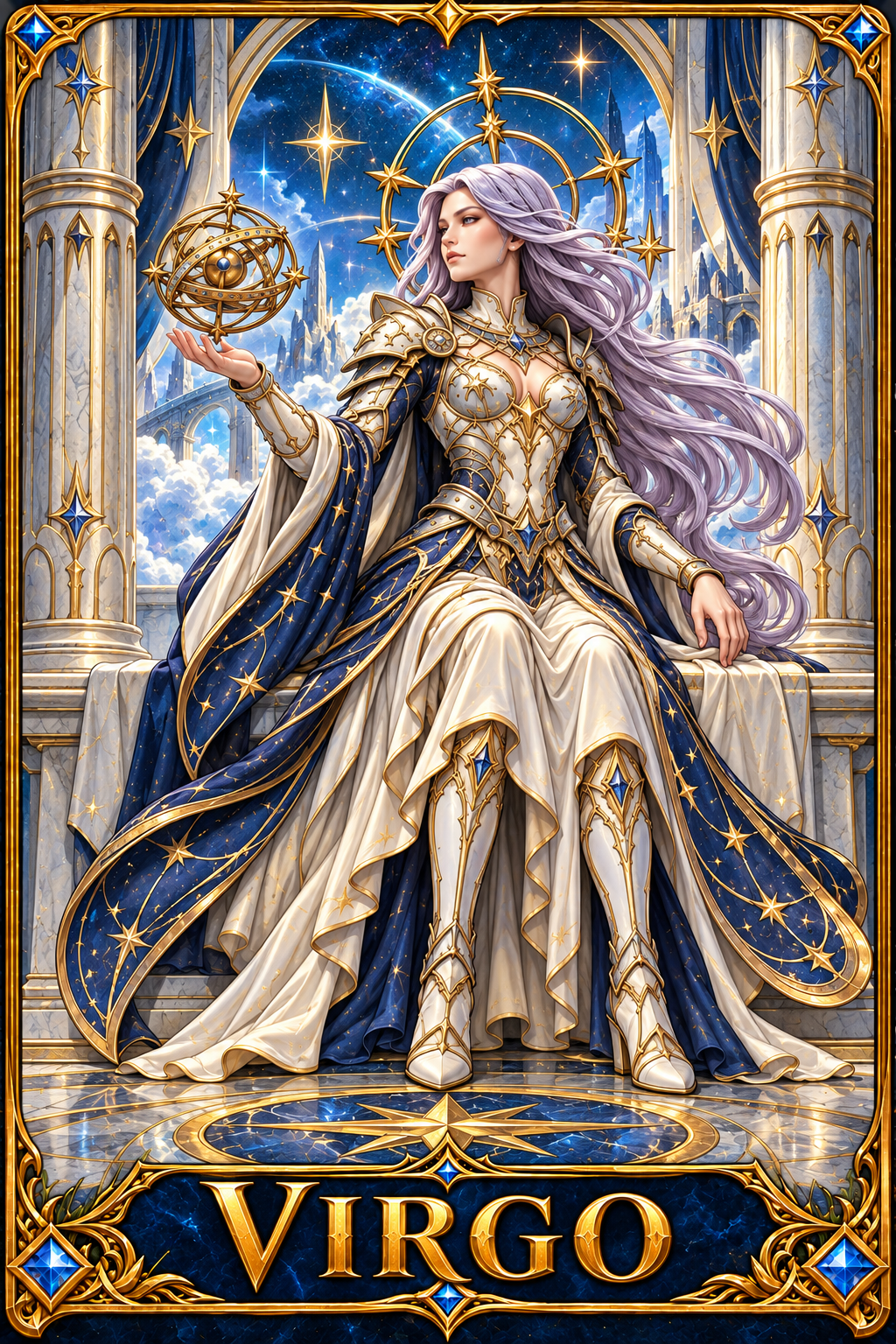 Included Token - Card artwork — VIRGO-03 — detail preview; printed as a mini foldable token in the PDF