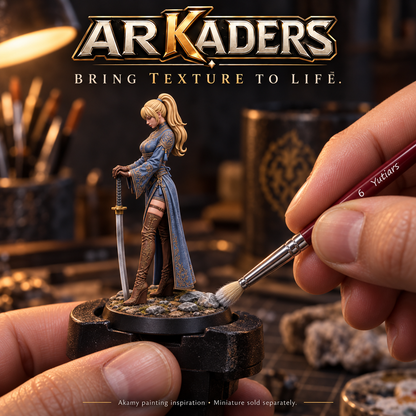 Akamy scenic base drybrushing inspiration — miniature sold separately