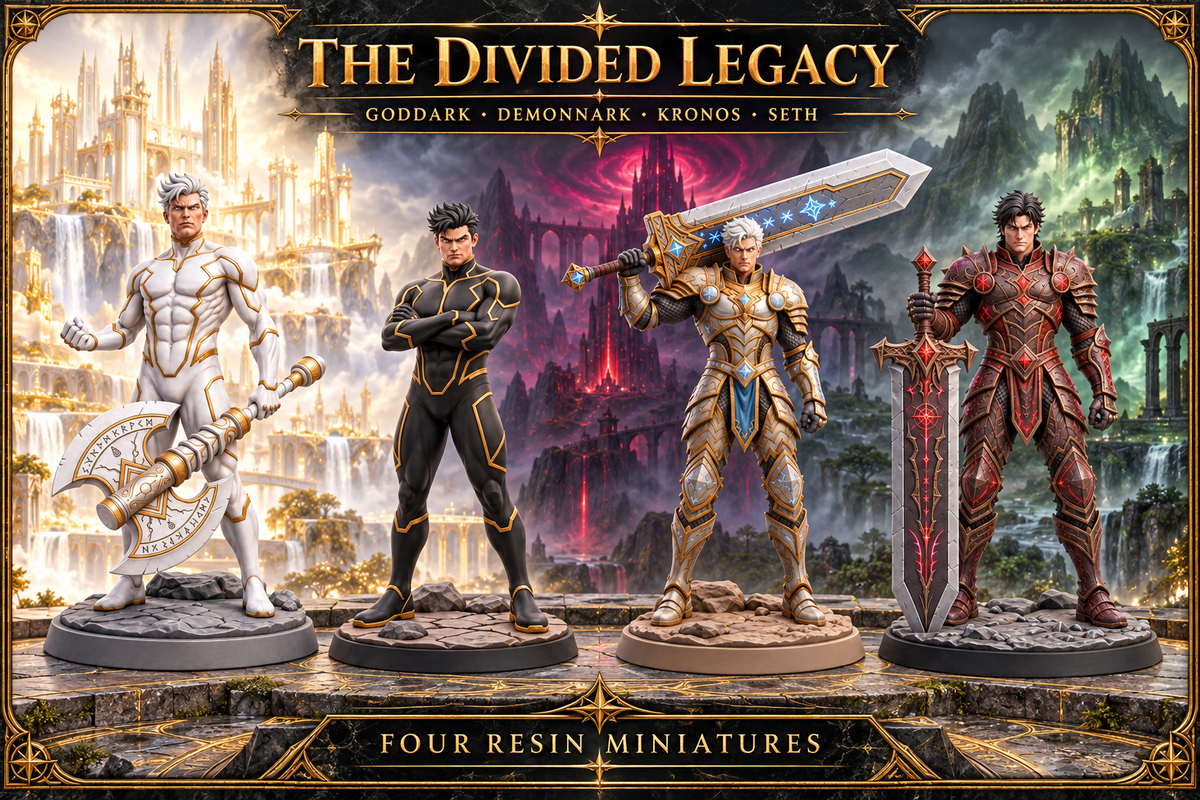 The Divided Legacy — Goddark, Demonnark, Kronos and Seth miniature bundle