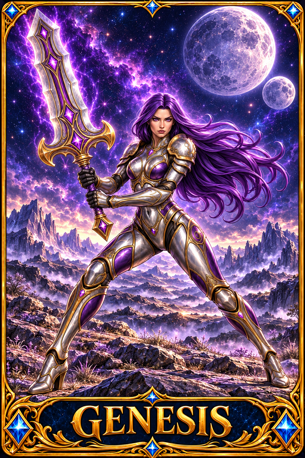 Included Token - Card artwork — GENESIS-02 — enlarged preview of a mini foldable token in the PDF