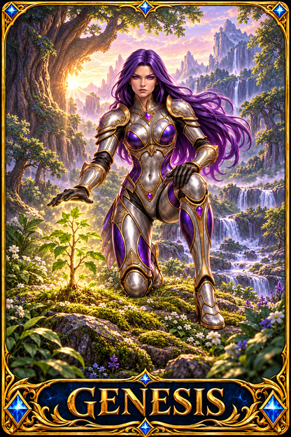 Included Token - Card artwork — GENESIS-04 — enlarged preview of a mini foldable token in the PDF