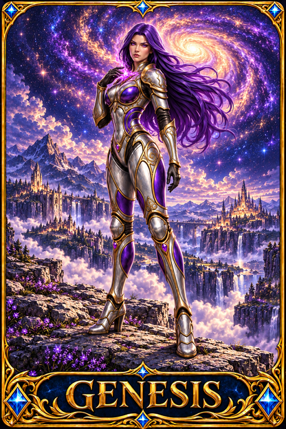 Included Token - Card artwork — GENESIS-08 — enlarged preview of a mini foldable token in the PDF
