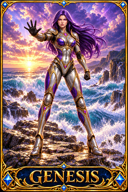 Included Token - Card artwork — GENESIS-12 — enlarged preview of a mini foldable token in the PDF