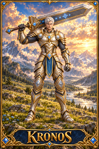 Included Token - Card artwork — KRONOS-01 — detail preview; printed as a mini foldable token in the PDF