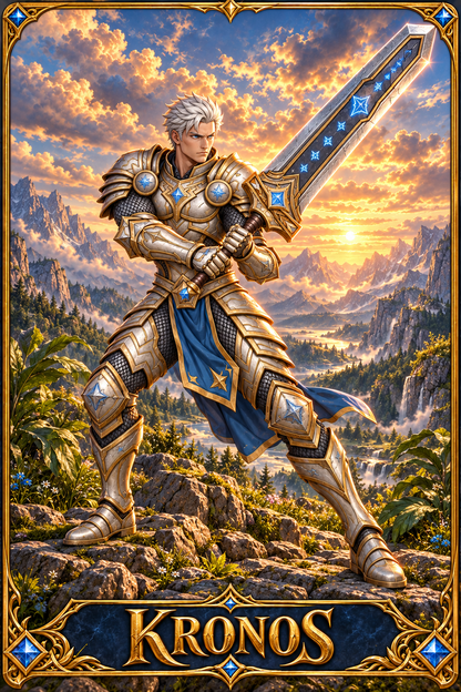 Included Token - Card artwork — KRONOS-02 — detail preview; printed as a mini foldable token in the PDF