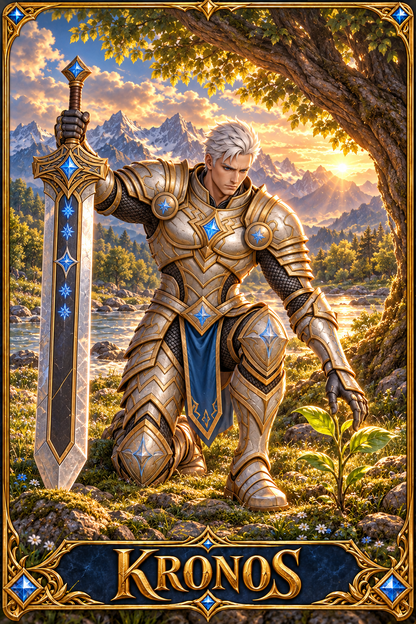 Included Token - Card artwork — KRONOS-03 — detail preview; printed as a mini foldable token in the PDF