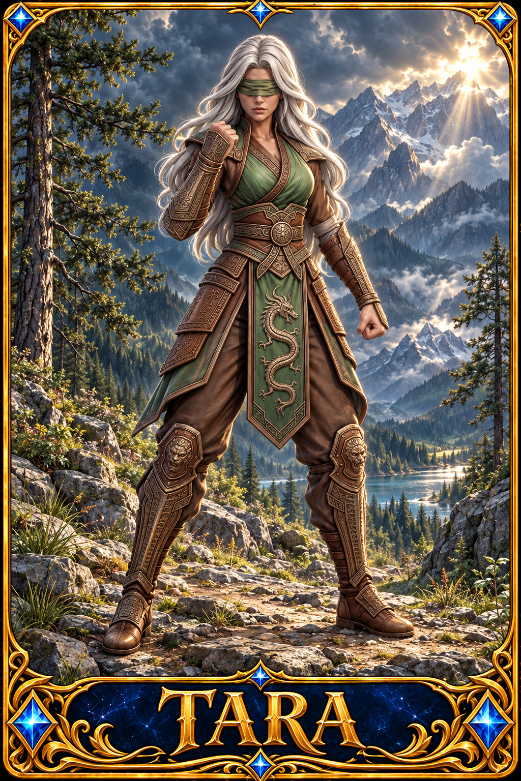 Included Token - Card artwork — TARA-01 — enlarged preview of a mini foldable token in the PDF